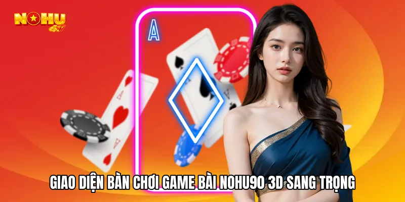 Giao diện bàn chơi Game bài NOHU90 3D sang trọng